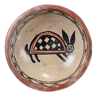 Pueblo Pictorial Rabbit Bowl
