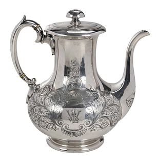 Tiffany English Silver Coffee Pot