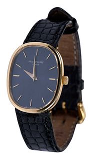 18kt. Patek Philippe Ellipse Watch with Leather Band