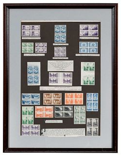 Framed Set of "Farley's Follies" Stamps 