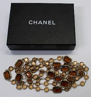 JEWELRY. Vintage Chanel "Chicklet" Sautoir Crystal