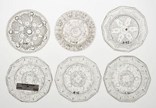 LEE/ROSE WITHIN NO. 70 - 109 PRESSED CUP PLATES, LOT OF 11