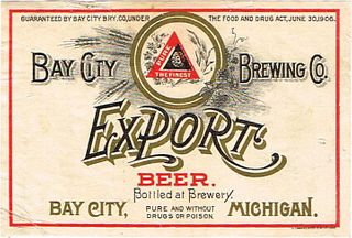 1906 Export Beer No Ref. Label CS37-16 Bay City
