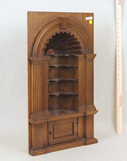 Miniature Chippendale Style Carved Wood Niche