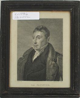 Framed Engraving of Lafayette