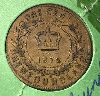 1872-H Canada Newfoundland Copper Cent VF