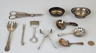 Group Small Sterling & Silver Plate Items