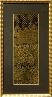 Thai Gold Lacquered Panel