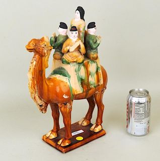 Chinese Tang Style Glazed Pottery Camel