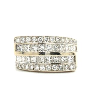 Romantic and Sophisticated Bypass Diamond Ring