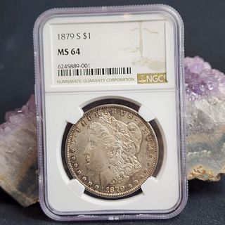 1879 S Morgan Silver Dollar MS64