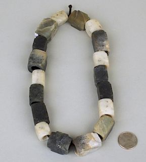 Strand of Chinese Cong/Cong Style Stone Beads