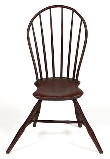 AMERICAN PAINTED BOW BACK WINDSOR SIDE CHAIR