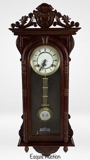 Vintage 31 Days Wall Clock in OrnateWooden Case