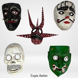 Mexican & Puerto Rican Folk Art Dancing Masks