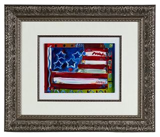 American Flag-  Painting in manner of Peter Max