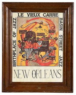 George Luttrell- Ne Orleans Jazz LE Lithograph