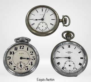 Lot of Antique Pocket Watches- Elgin, Kay's