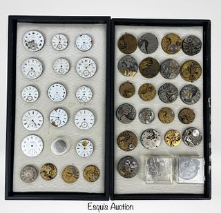 Group of Antique Pocket Watch Movements & Dials
