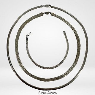Sterling Silver Italian Necklaces & Bracelet