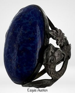 Vintage Sterling & Lapis Lazuli Lady's Ring