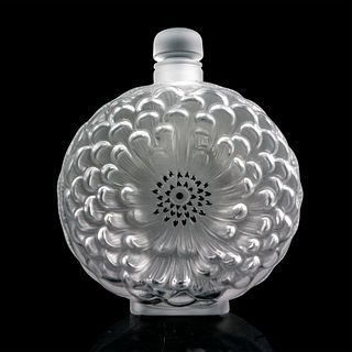 Lalique Crystal 8.5" Extra Large Perfume Bottle, Dahlia