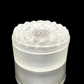 Lalique Crystal Decorative Box, Dahlia
