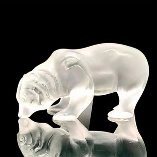 Lalique Clear Crystal Sculpture, Ursus Bear