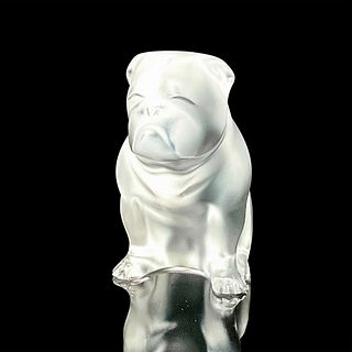 Lalique Crystal Sculpture, Bulldog