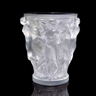 Lalique Crystal Large Vase, Bacchantes