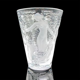 Marc Lalique (French, 1900-1977) Crystal Vase, Ondines