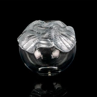 Lalique Crystal Round Vase, Erimaki