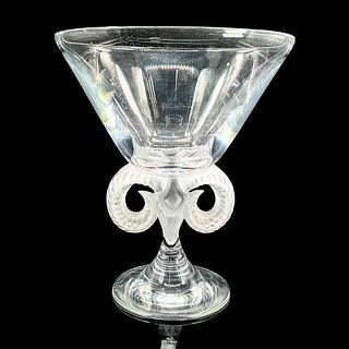 Lalique Crystal Vase, Aries, Ram Head