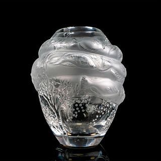 Lalique Crystal Vase, Tarpon