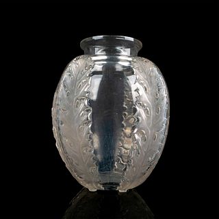 Rene Lalique Crystal Vase, Chandons