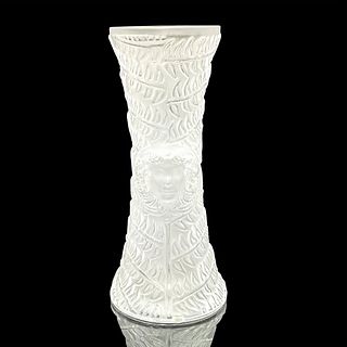 Lalique Crystal Vase, Masque de Femme