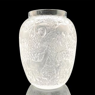 Lalique Crystal Vase, Biches Clear