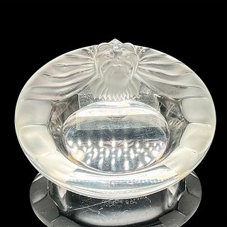 Lalique Crystal Ashtray Tete de Lion