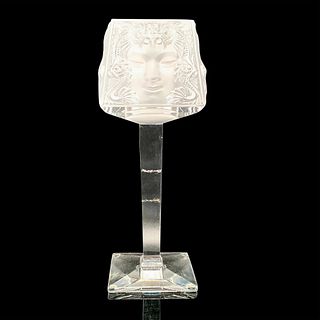 Lalique Masque De Femme Crystal Candleholder