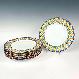 6pc Lalique Porcelain Dinner Plate Set, Soleil