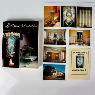 Lalique Par Lalique Book, with Lalique Postcards