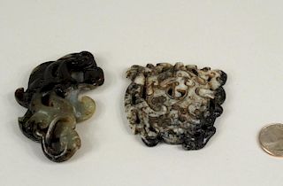 Two Chinese Carved Jade Items