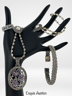 Sterling Silver Jewelry- Necklace, Bracelet Earrig