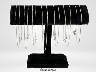 Assortment of Sterling Silver Chain Necklaces