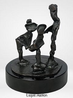 MCM Modernist Abstarct Bronze Sculpture- Geishas
