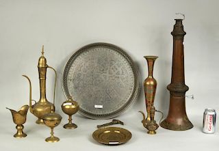 Group Brass, Copper & Metal Indian & Tibetan Items