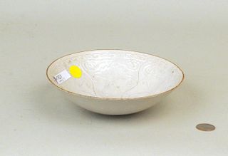 Chinese Glazed Porcelain Qingbai Molded Bowl