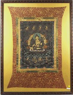 Large Framed Tibetan Thangka