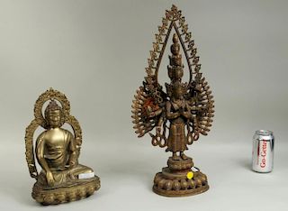 Tibetan Copper Alloy Figure Of 11-Headed Deity