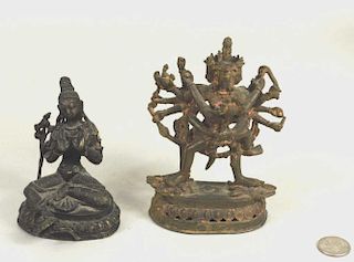 Two Nepalese Metal Deities